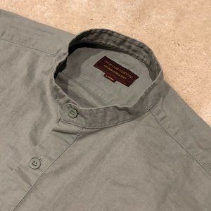 Men Vintage Cotton Short Sleeve Button Down Shirt